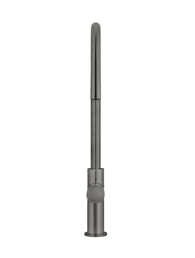 Round Pinless Piccola Pull Out Kitchen Mixer Tap - Shadow Gunmetal - Image 3